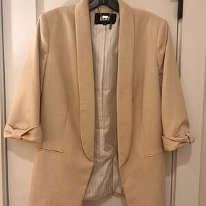 DKNY Cream Blazer with cuffed sleeves